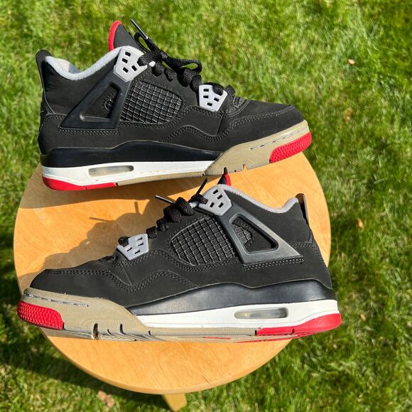 Nike Air Jordan 4 Retro OG GS Bred 2019 Men\'s Shoes - Size 5 - Ships Now main image 9